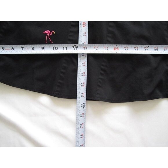 Women Wildlife New York Embroidered Pink Flamingos Skirt Sz 6 (Made in USA) WK16 - Picture 4 of 9